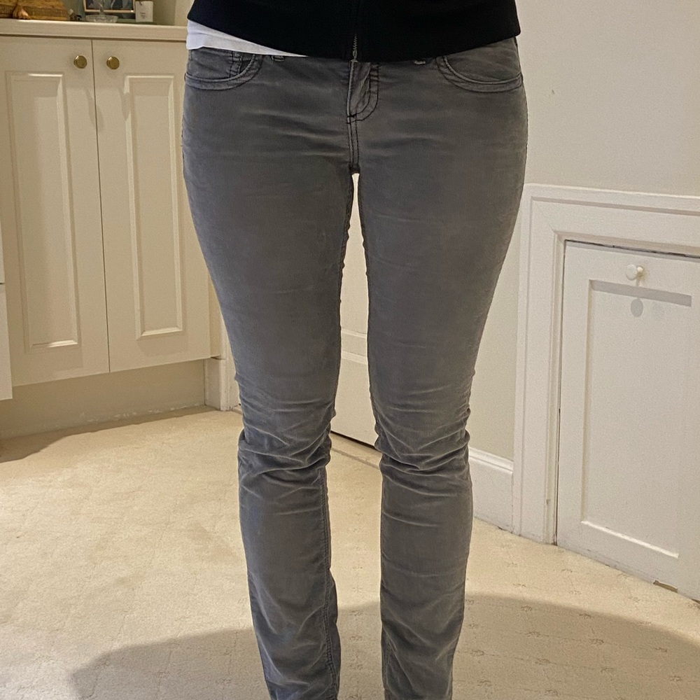 Free People Grey Corduroy Pants